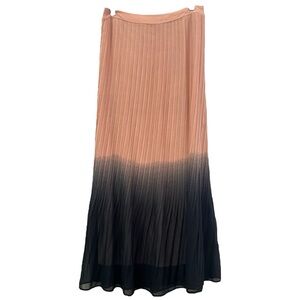 Mark Women’s Pink and Black Ombre Pleated‎ Maxi Skirt  Sz L